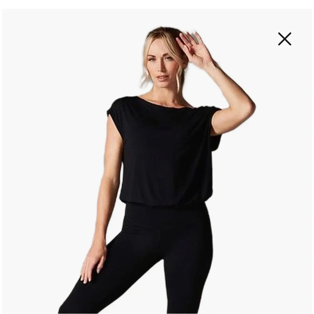 TAVI Voyage Boatneck Tee - Black - NWT